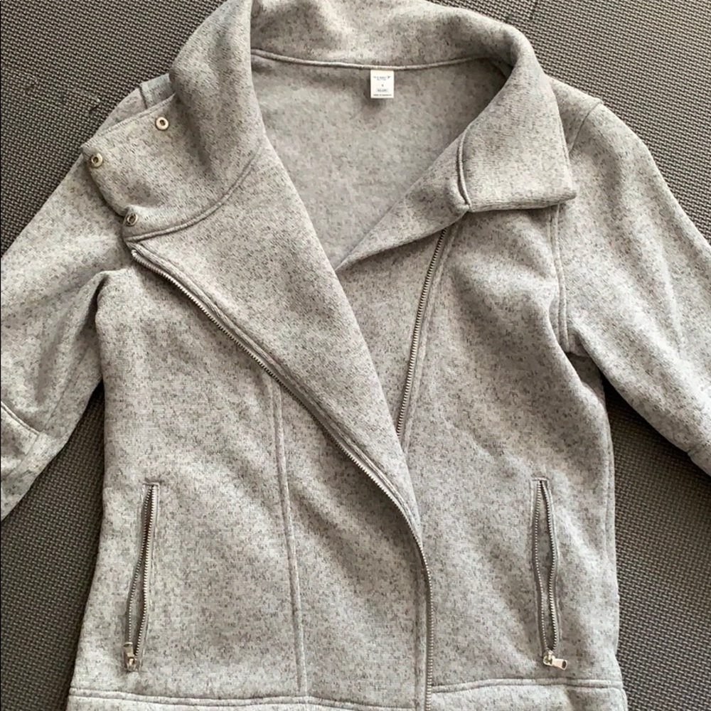 Old Navy moto style fleece zippered jacket